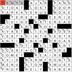 Answer grid for Los Angeles Times crossword 4/6/26 by Jodi Davenport